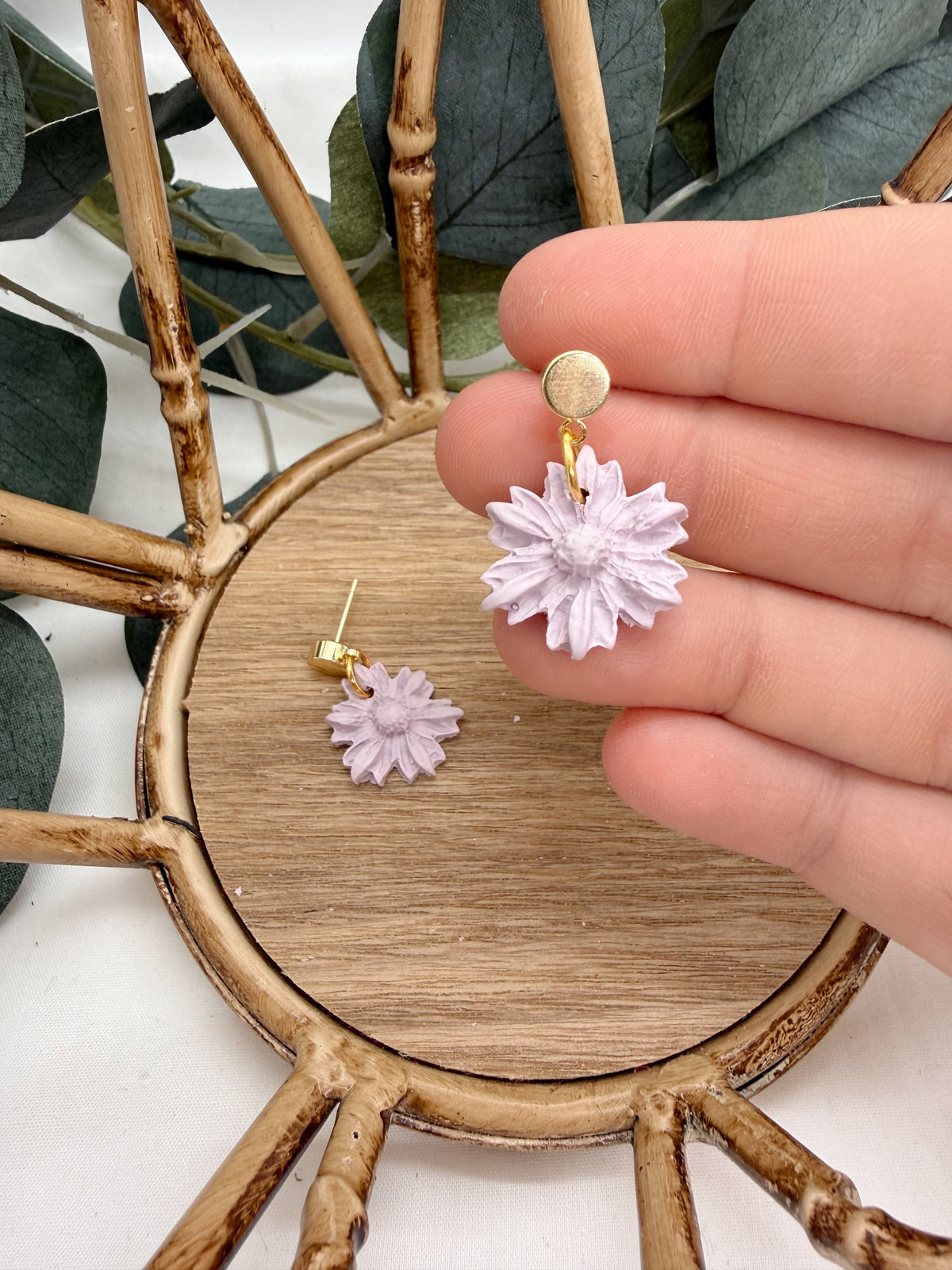 Purple Floral Dangle – Made With Love, Lauren